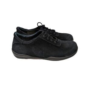Birkenstock Black Suede Lace Up Casual Shoes (Mens Size: 8.5) (Womens Size: 10)